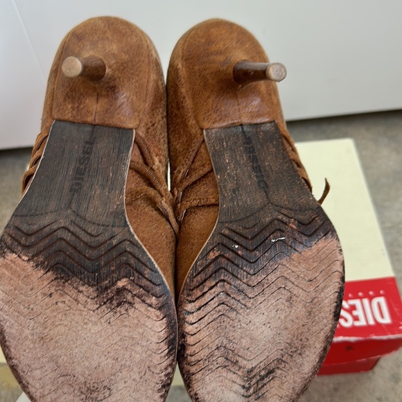 Vintage diesel shoes size 7 brown leather - Picture 3 of 3